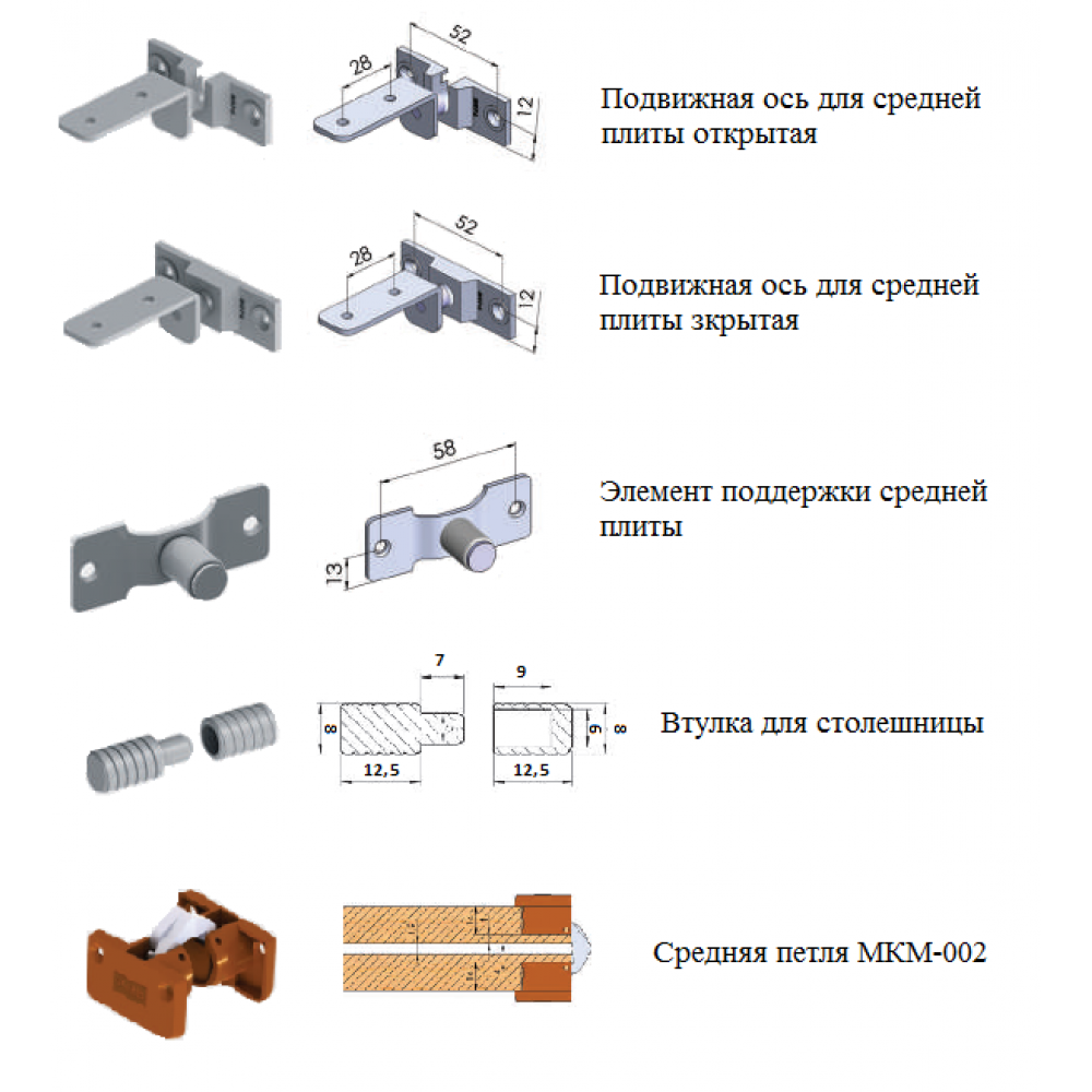 Механизм раздвижного стола hmr